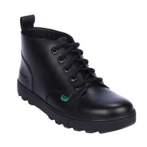 Kickers Childrens/Kids Disley Leather High Cut Ankle Boots / Black